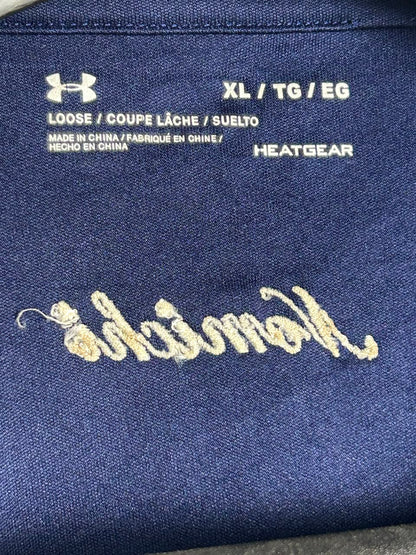 Under Armour Heat Gear Big Logo Shodai Blue Round Neck - XL