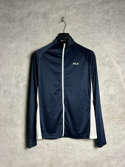 Fila Blue Full Sleeves Zip Upper - Large