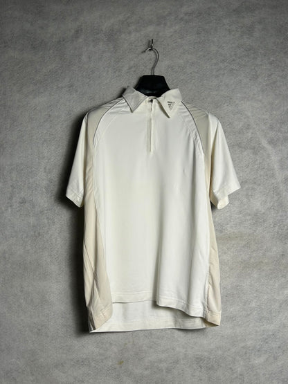 Adidas White Polo Half Zip - Large