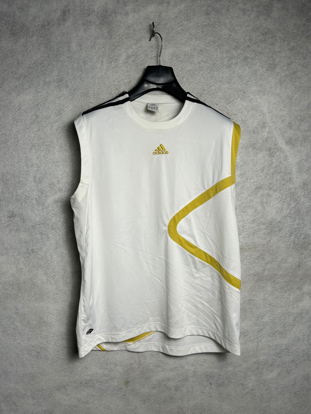 Adidas White Golden Logo Sleeveless - Large