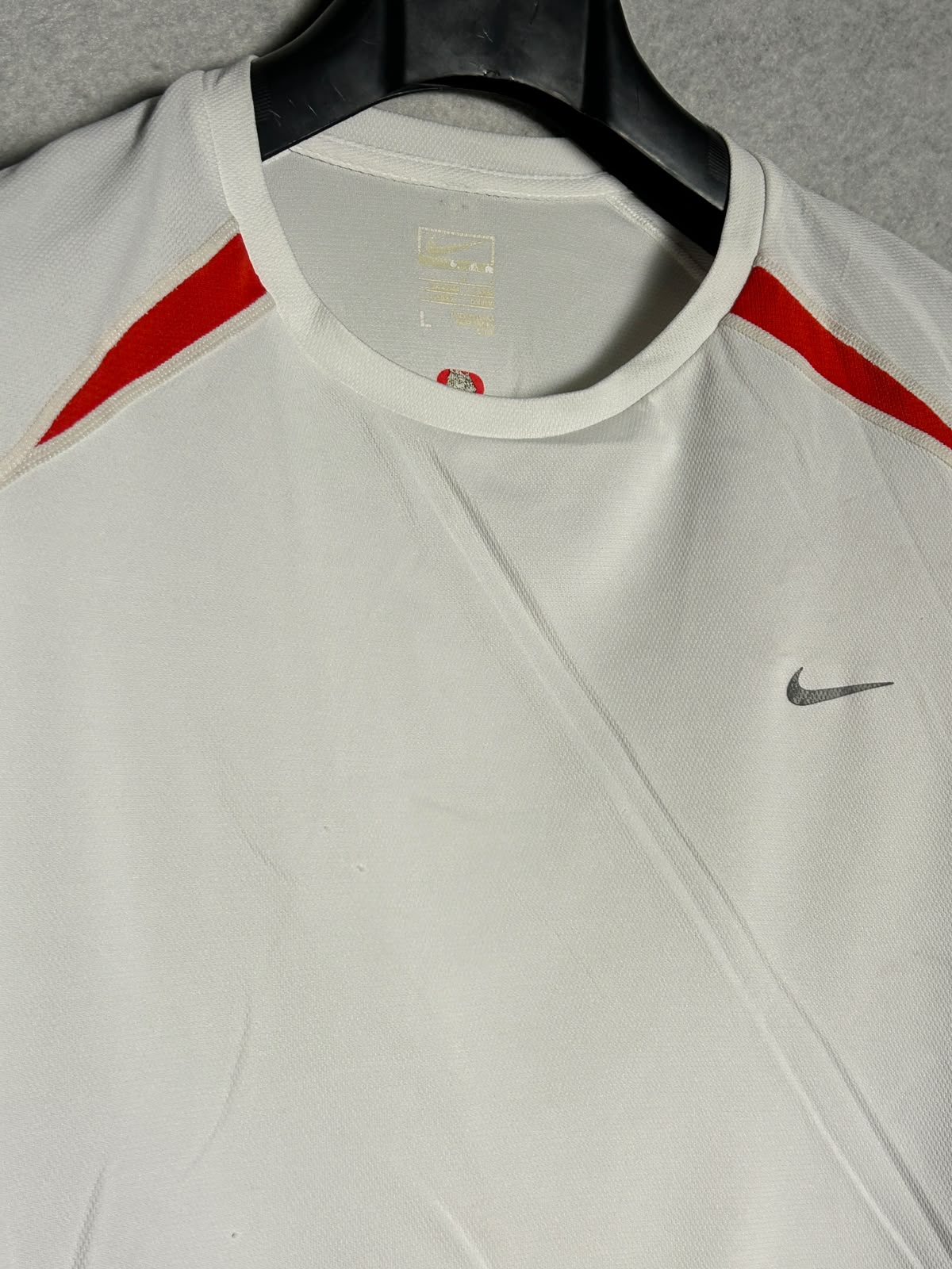 Nike White Round Neck  - Large