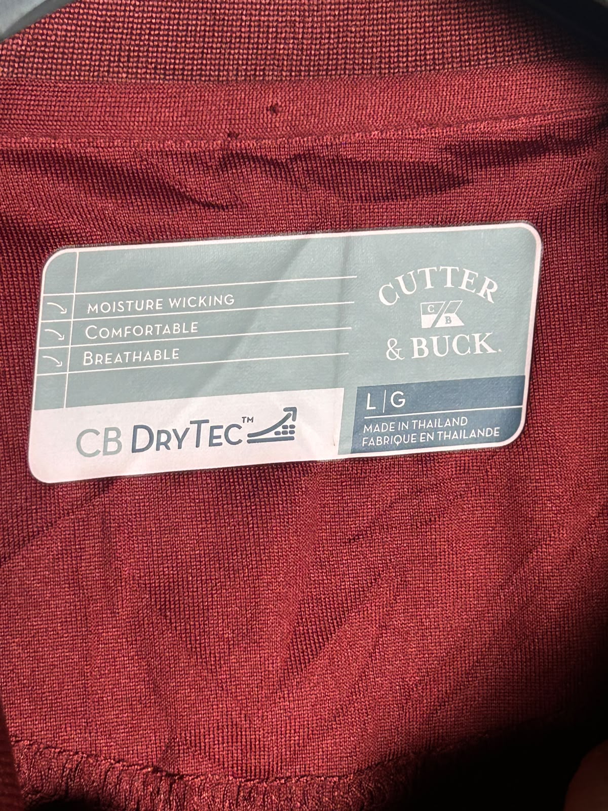 Cutter And Buck Dry Tech Red Polo - Large
