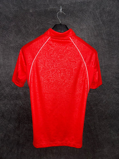 Adidas Red Zip Polo - Medium