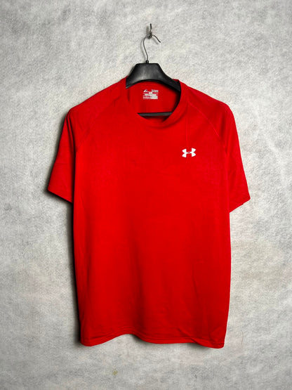 Under Armour Heat Gear Loose Red Round Neck - XL