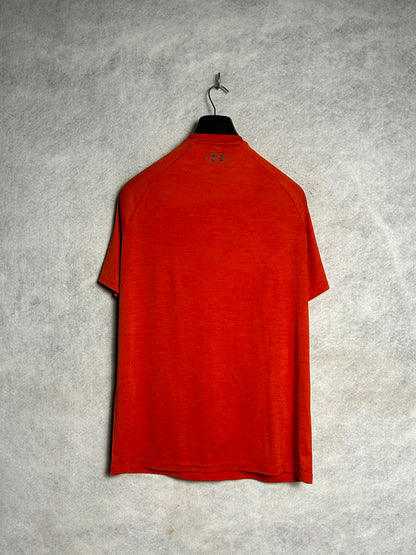 Under Armour Heat Gear Red Round Neck - Medium