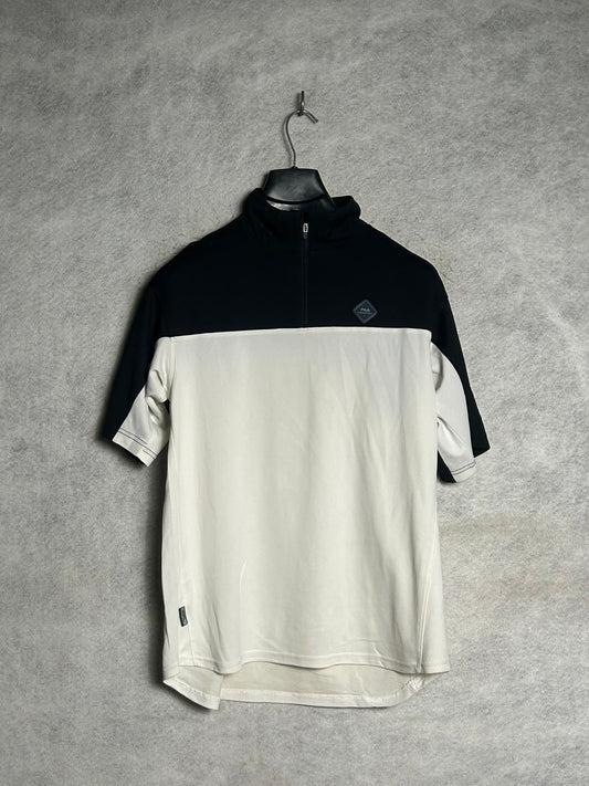 Fila Black And White Half Zip - Large