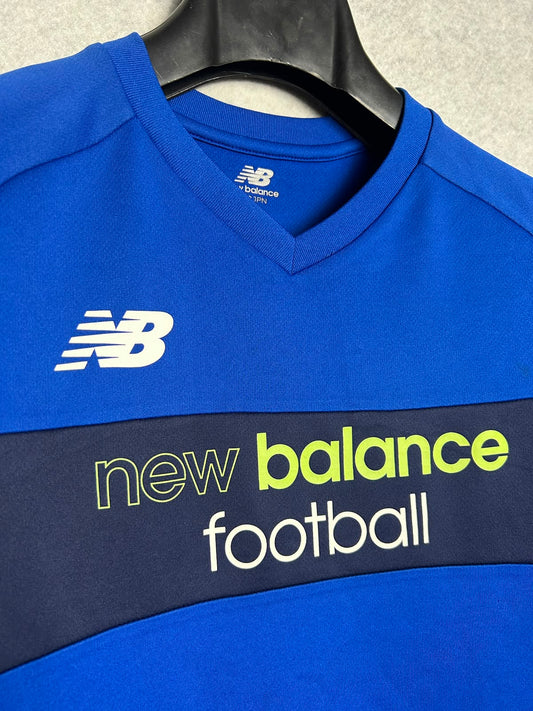 New Balance Football Big Logo Blue V Neck - Small