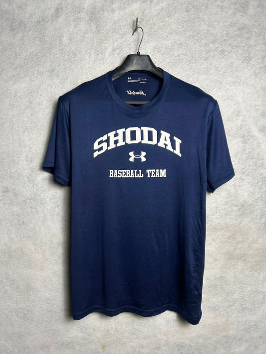 Under Armour Heat Gear Big Logo Shodai Blue Round Neck - XL