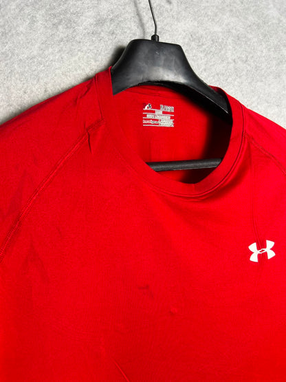 Under Armour Heat Gear Loose Red Round Neck - XL