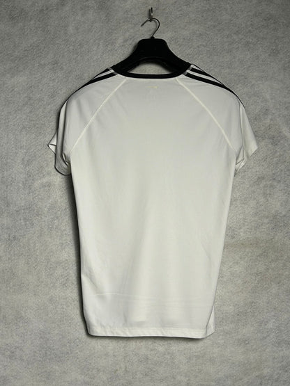 Adidas White V Neck  - Large