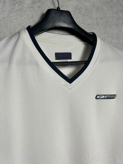 Reebok White V Neck - Large