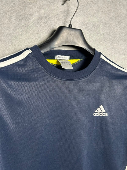 Adidas Blue And Yellow Climalite Round Neck - Nedium
