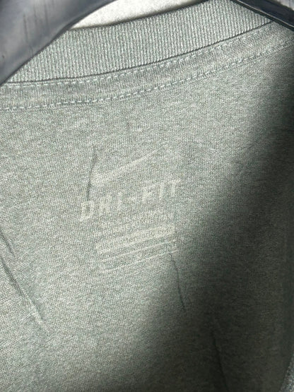 Nike Dri Fit Big Logo Wake Forest Grey Round Neck - Medium