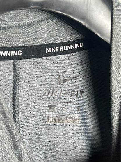 Nike Dri Fit Full Sleeves Half Zip Grey - Large