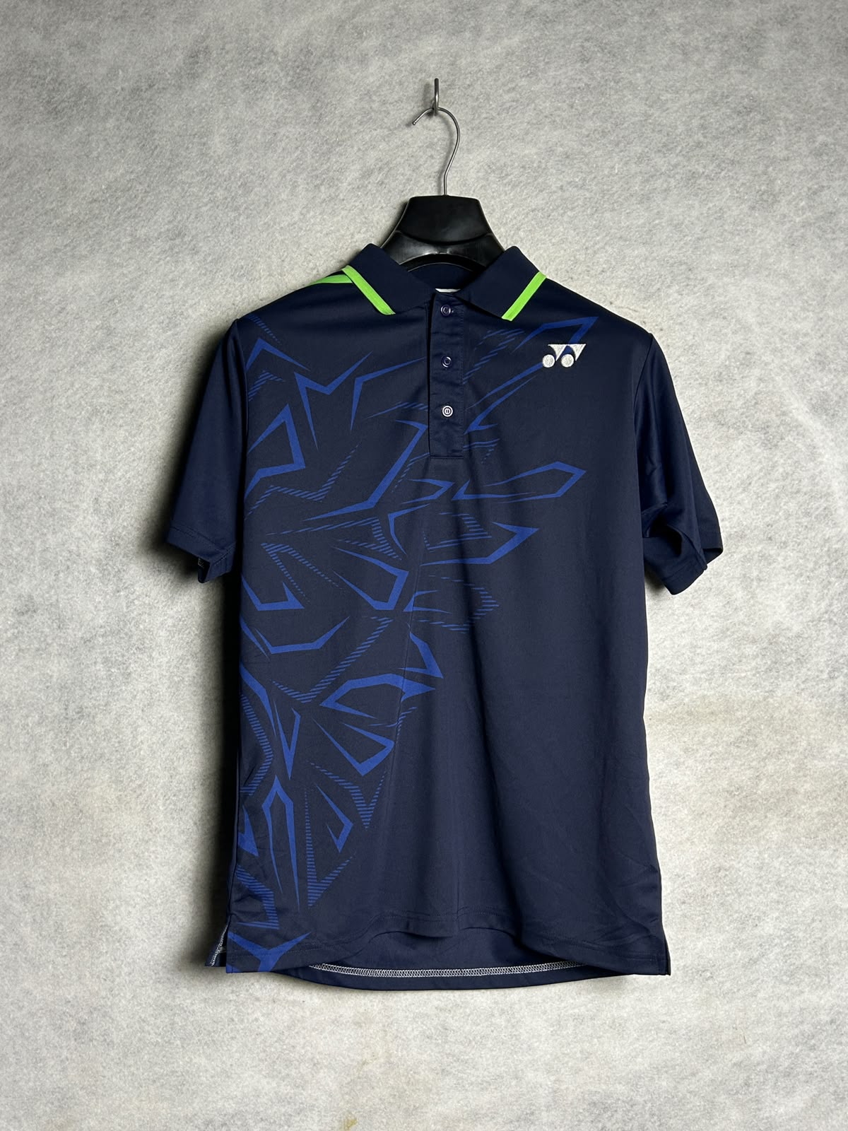 Yonex Printed Blue Polo - Medium