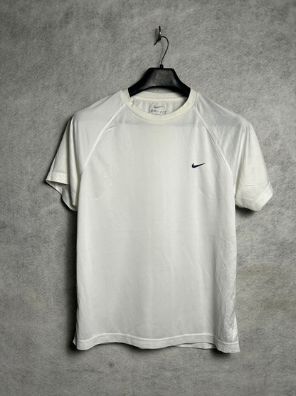 Nike White Dri Fit Round Neck - Large