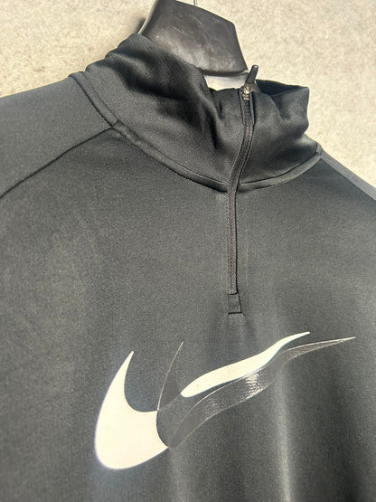 Nike Big Logo Black Full Sleeves - Large