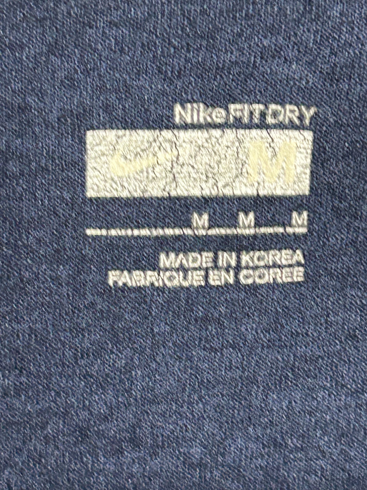 Nike Blue With Big Logo Dry Fit - Medium