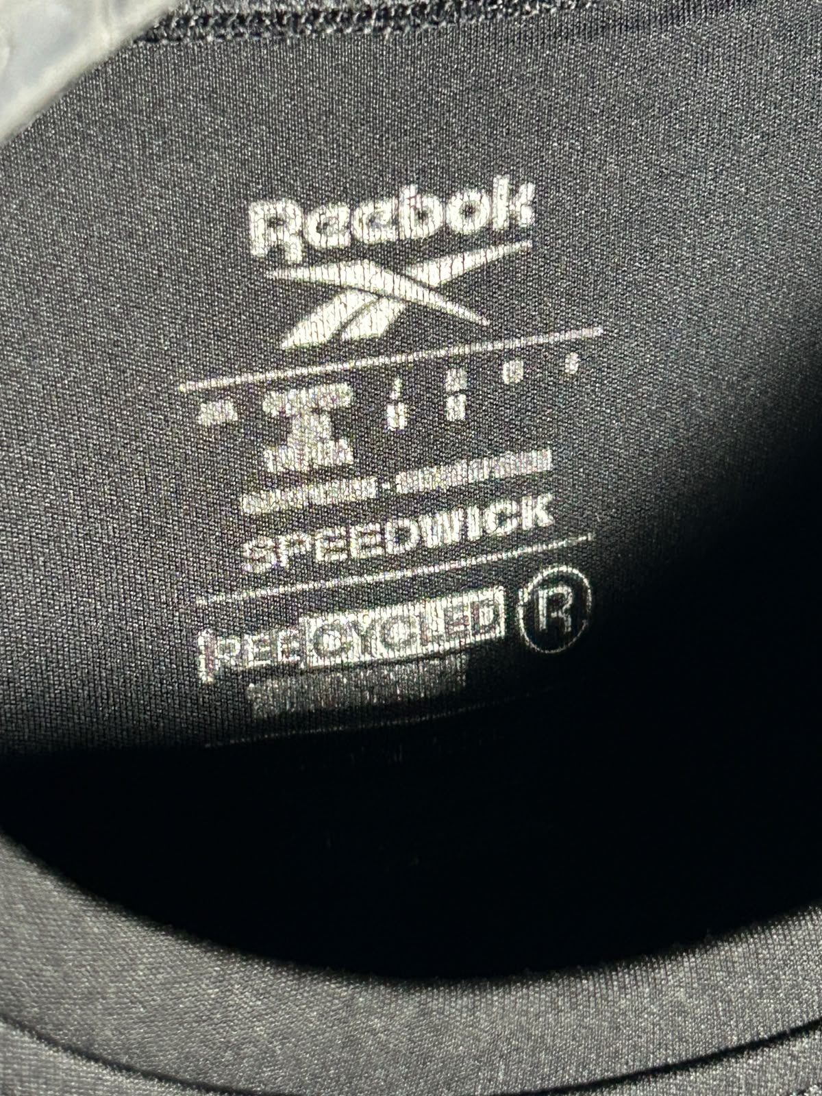 Reebok Big Logo Black Round Neck - Medium