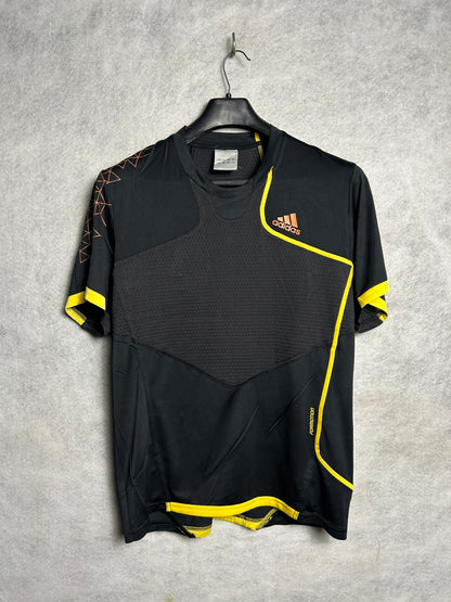 Adidas Black With Yellow Round Neck - Large