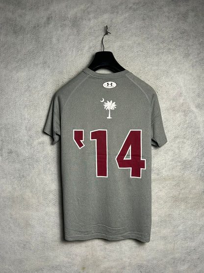Undr Armour Heat Gear Big Logo Gamecock Grey - Small