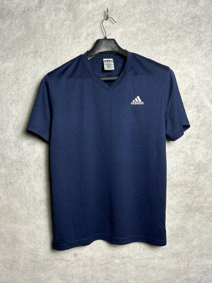 Adidas Blue V Neck - Medium
