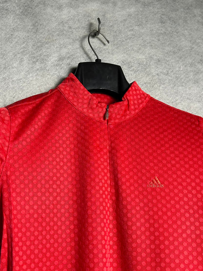 Adidas Climalite Red Mock Neck - Large