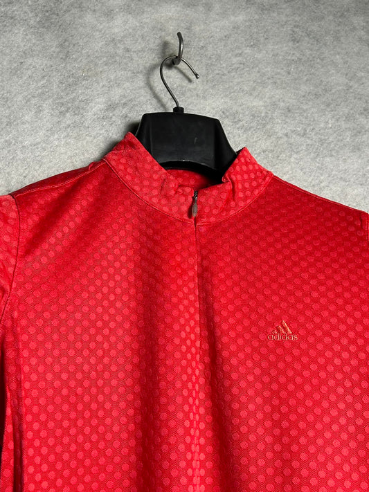 Adidas Climalite Red Mock Neck - Large
