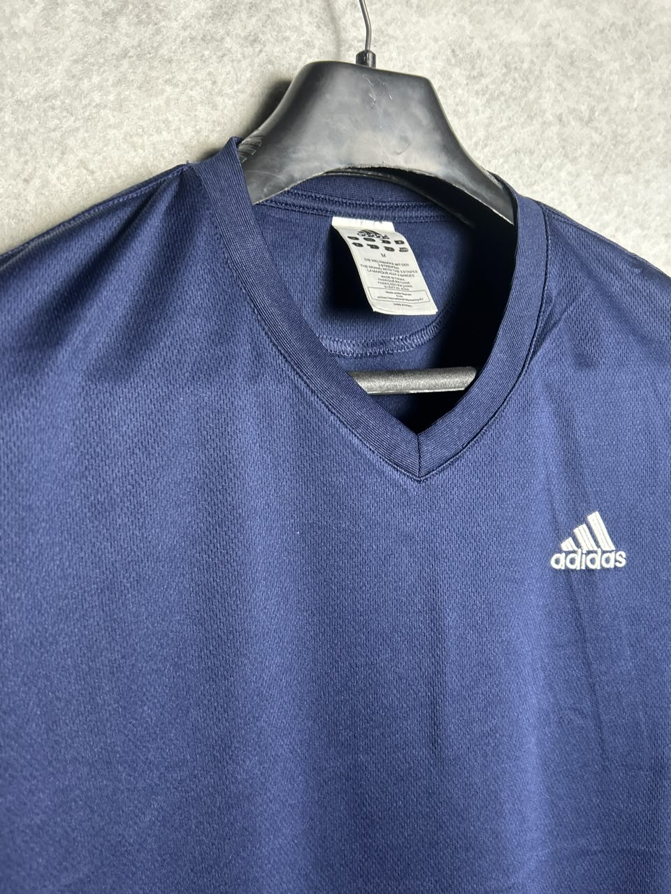 Adidas Blue V Neck - Medium