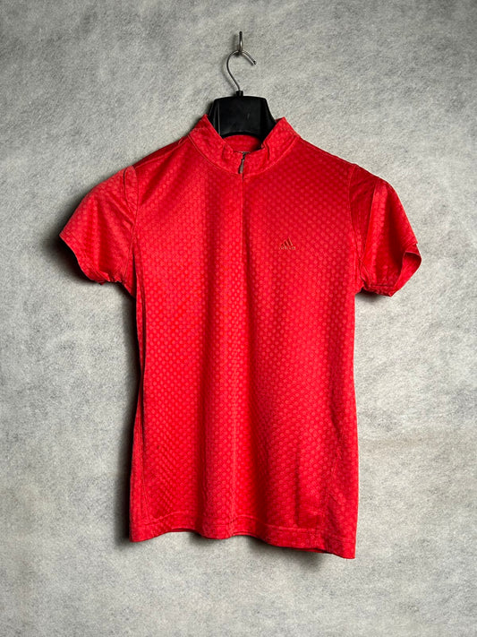 Adidas Climalite Red Mock Neck - Large