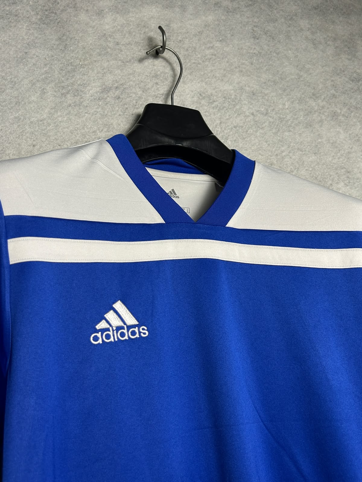 Adidas Blue And White Climalite - Large