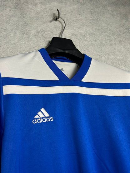Adidas Blue And White Climalite - Large