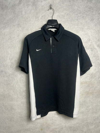 Nike Black And White Polo - Large