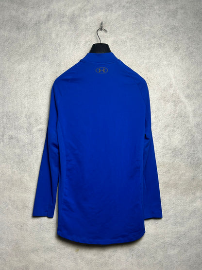 Under Armour Cold Gear Big Logo Blue Full Sleeves - Medium
