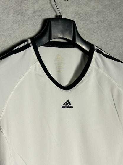 Adidas White V Neck  - Large