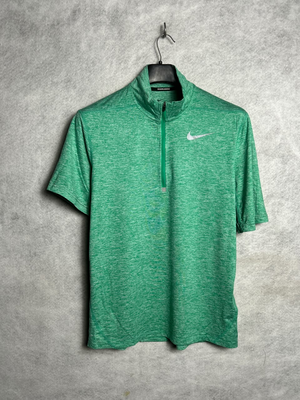 Nike Dri Fit Green High Round Neck - Large