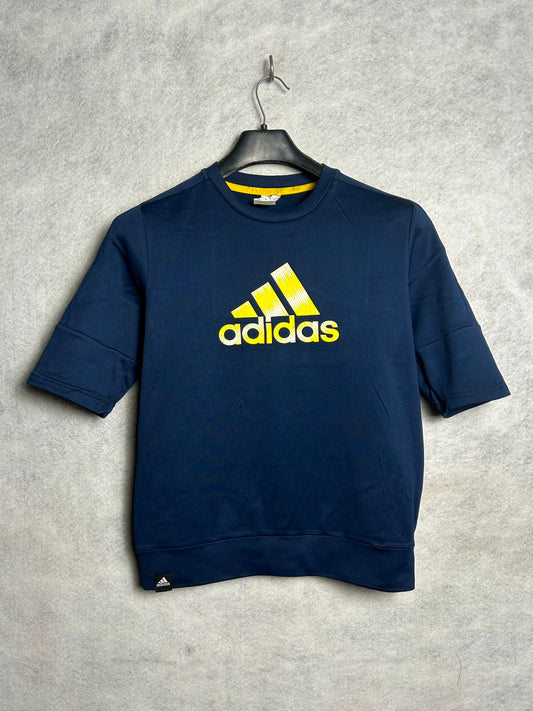Adidas Big Logo Blue Round Neck - Medium
