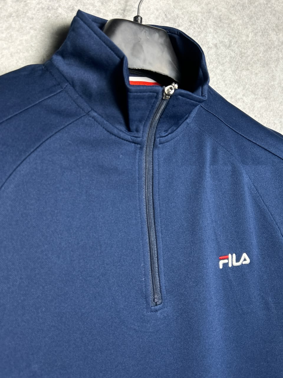 Fila Blue Half Zip Polo - Medium