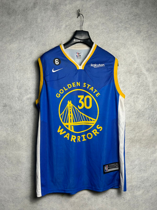 Nike Blue Big Logo Goldenn State V Neck - 3XL