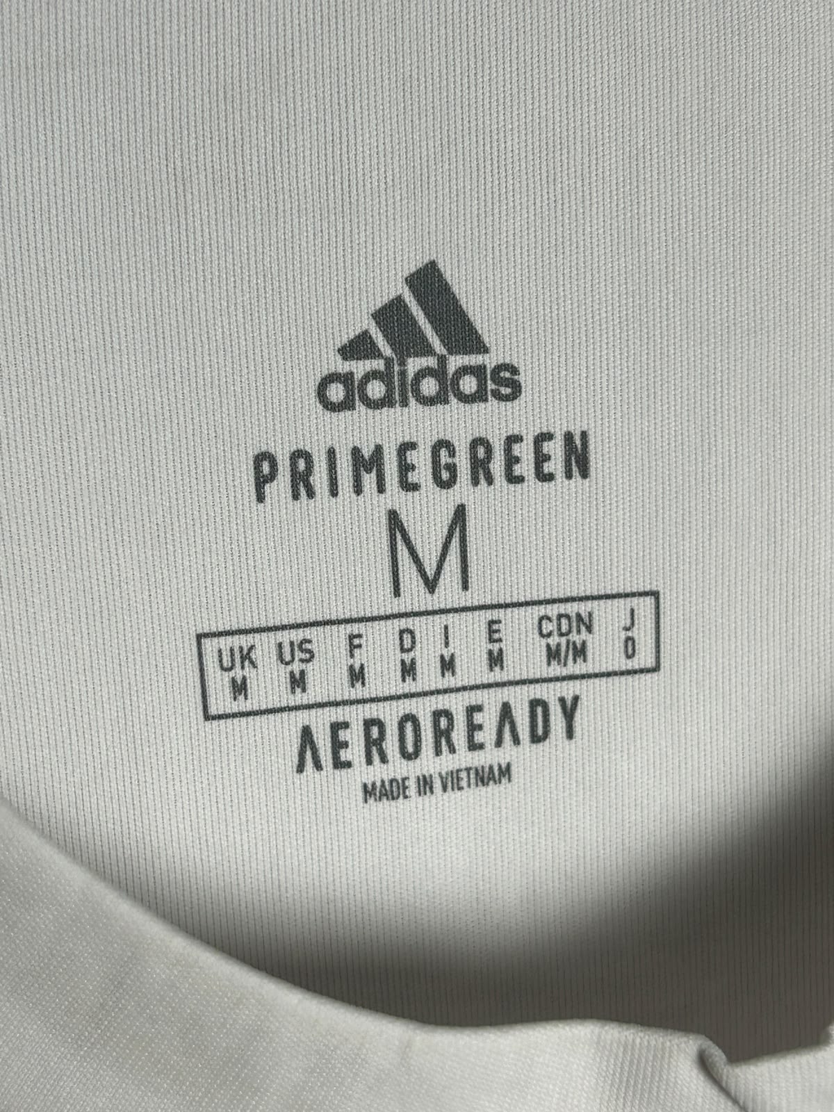 Adidas Prime Green White Round Neck - Medium