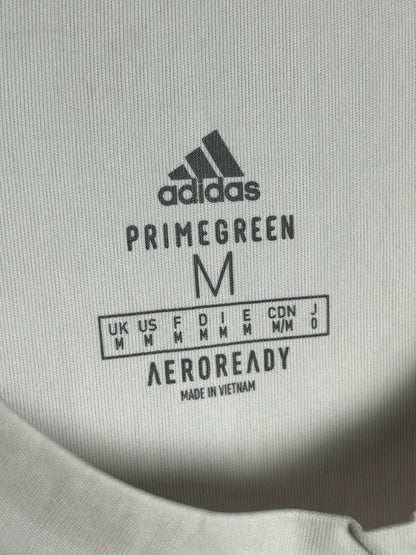 Adidas Prime Green White Round Neck - Medium