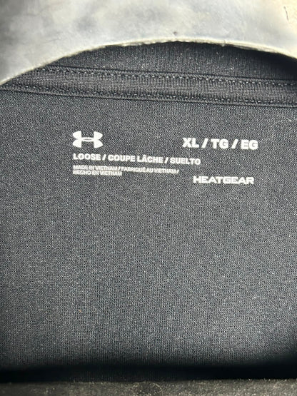 Under Armour Heat Gear Loose  Black Round Neck - XL