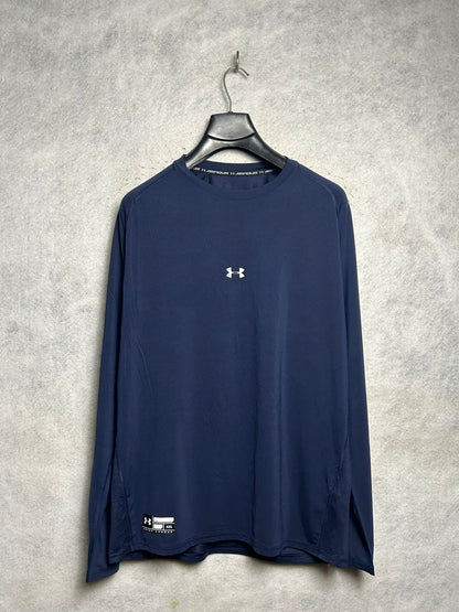 Under Armour Blue Round Neck Full Sleeves - XL