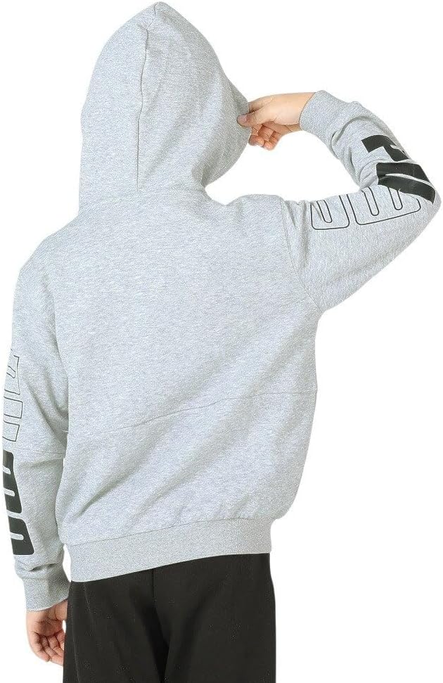 Puma TR 678571 Boys' Fleece Sweatshirt, Hoodie, Power Color Block Hooded Jacket, 23 Fall/Winter