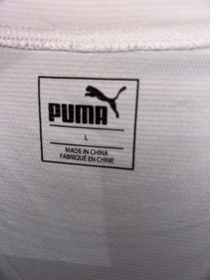 Puma White V Neck Tanktop - Large