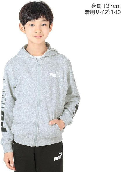 Puma TR 678571 Boys' Fleece Sweatshirt, Hoodie, Power Color Block Hooded Jacket, 23 Fall/Winter