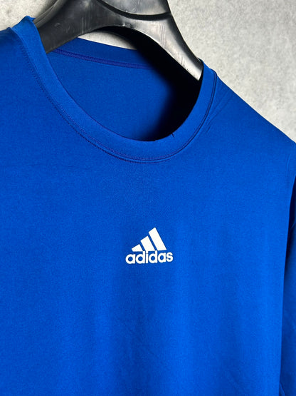 Adidas Blue Round Neck Full Sleeves - Large