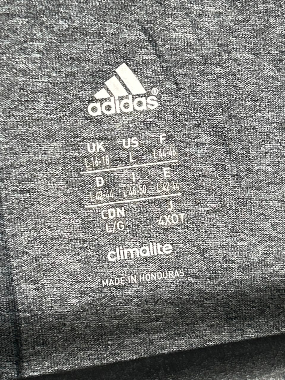 Adidas Climalite Grey Round Neck - Large