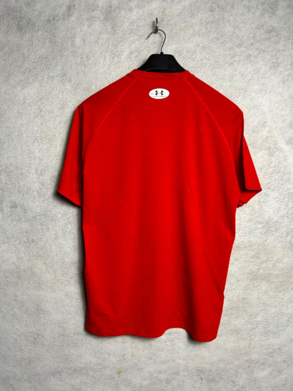 Under Armour Soft Ball Factory Big Logo Red Heat Gear Loose - Medium
