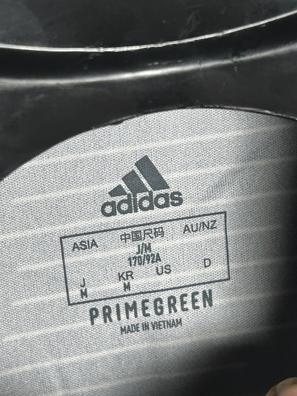 Adidas Prime Green Printed Black Polo - Medium